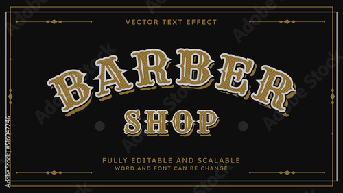 Barbershop Vintage Text Effect