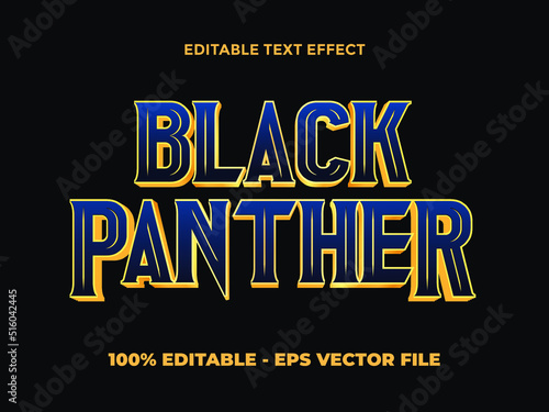 BLACK PANTHER SUPERHERO EDITABLE TEXT EFFECT