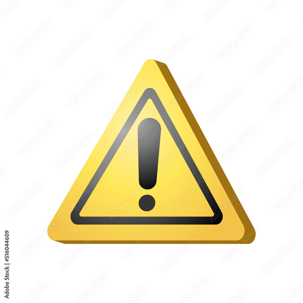 yellow triangle warning sign vector illustration. yellow triangle warning sign vector illustration.