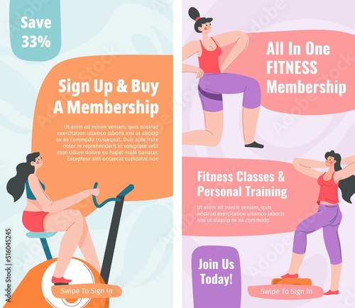 Fitness classes and personal training, sign up