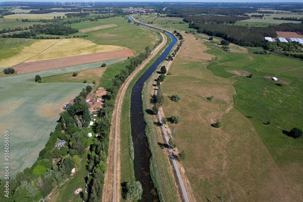 Bad Liebenwerda, Verlauf der Schwarzen Elster westlich der Eisenbahnbrücke 2022