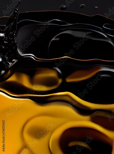 Fotobehang black oil background