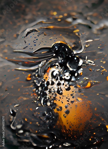 Fotobehang black oil background