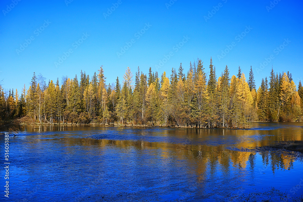 scenic, autumn landscape trees and forest river and lake, nature view fall background scenic, autumn landscape trees and forest river and lake, nature view fall background
