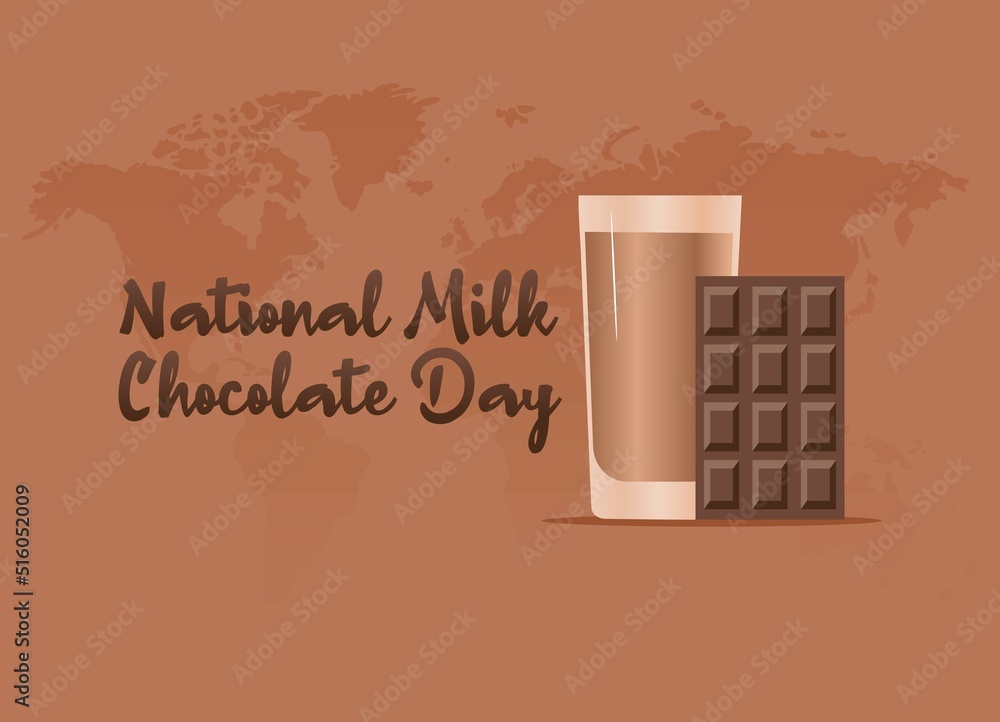 vector graphic of national milk chocolate day good for national milk chocolate day celebration