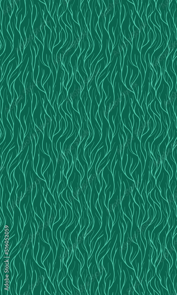 Fototapeta premium Seamless simple tree pattern on a green background. Creative scrapbooking paper and gift wrapping