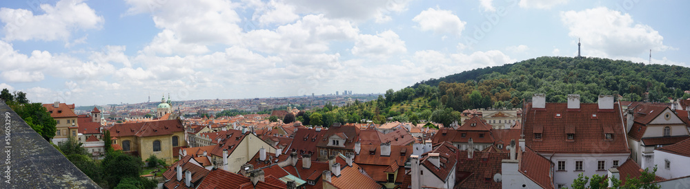 Panorama across Prague taken from the castle
