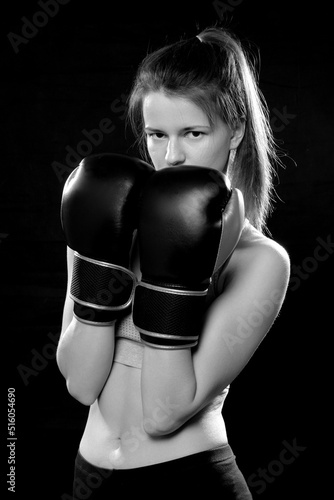 young female boxer