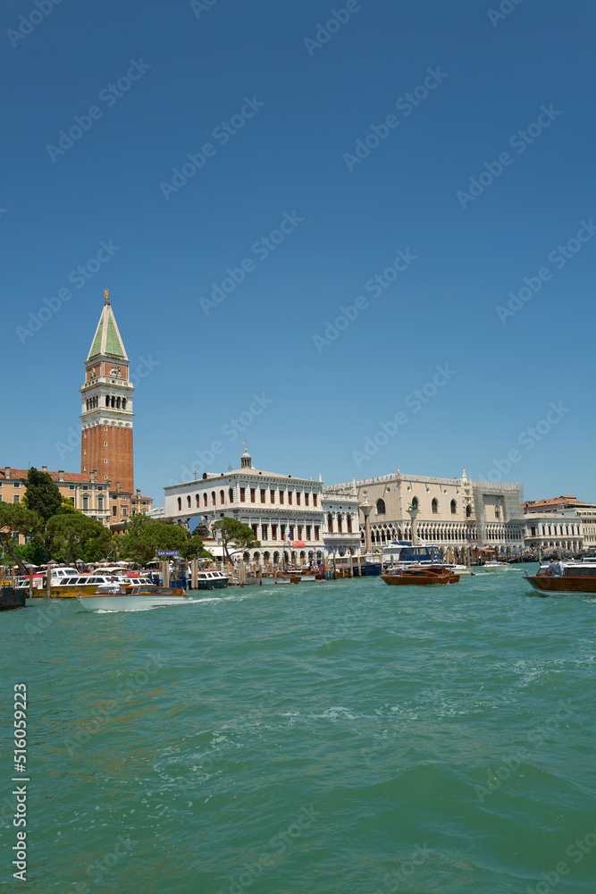 Venice, italy - May 31, 2022 : View of Piazza San Marco from the boat