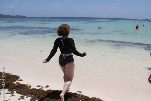 girl running on the beach
