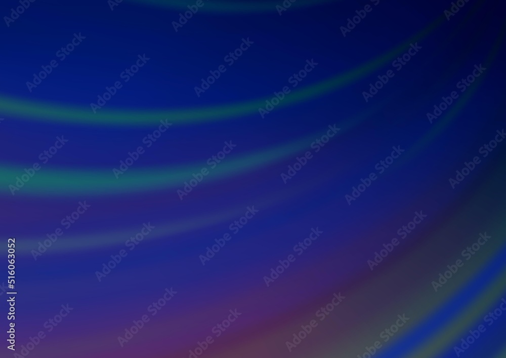 Naklejka premium Dark BLUE vector blurred and colored template.