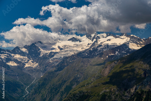 Mountains over the town of Cogne  near Gran Paradiso National Park