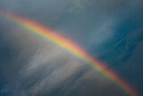 rainbow in the cloudy sky