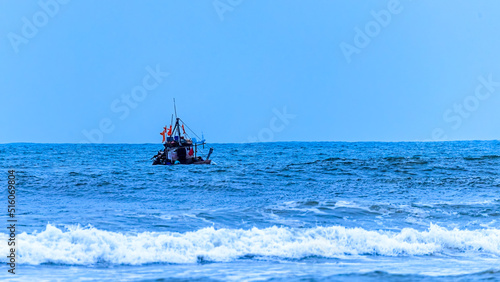Fishing Ships sailing in sea