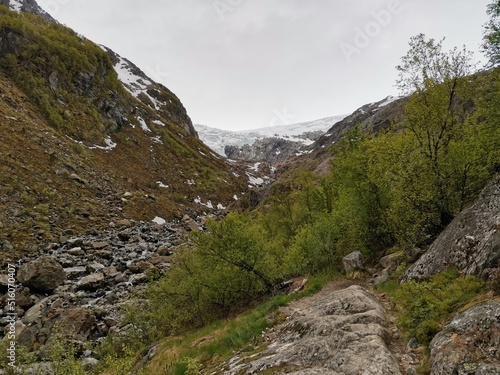 Buarbreen glacier, an offshoot of the large Folgefonna glacier