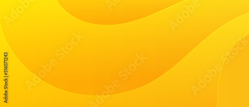 abstract yellow and orange curve background. Vector long banner for  graphic design, banner, poster, header