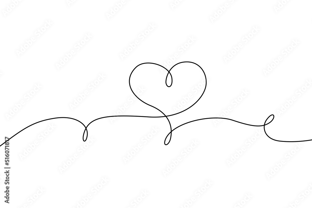 Love heart continuous line drawing. Black isolated linear template. Comic Doodle concept design art. Outline simple border for social media, web sites, dialog chat. Vector illustration. Love heart continuous line drawing. Black isolated linear template. Comic Doodle concept design art. Outline simple border for social media, web sites, dialog chat. Vector illustration.