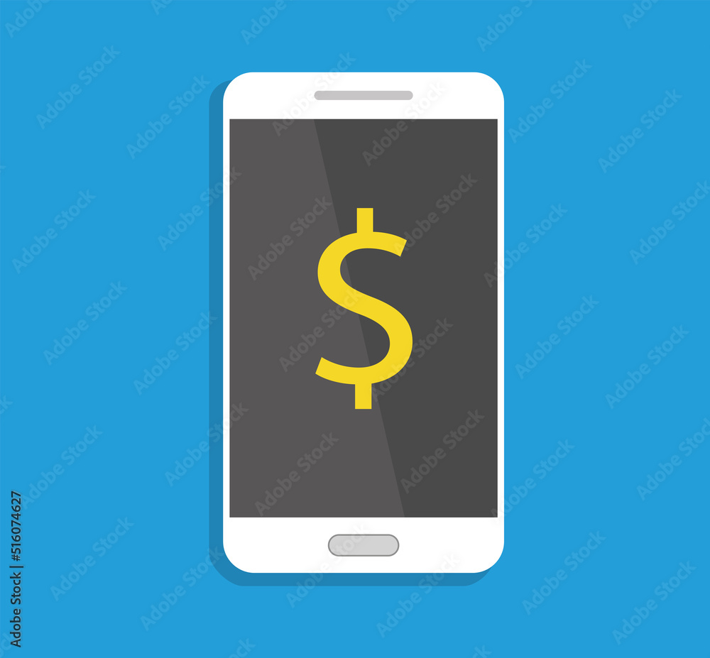 Dollar Sign Smartphone Display App Isolated Illustration Payment Technology Gadget Cellphone Business Social Media Merchant Dollar Sign Smartphone Display App Isolated Illustration Payment Technology Gadget Cellphone Business Social Media Merchant