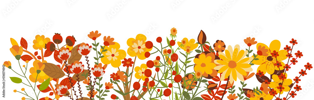 autumn bouquet in flat style, isolated, vector autumn bouquet in flat style, isolated, vector