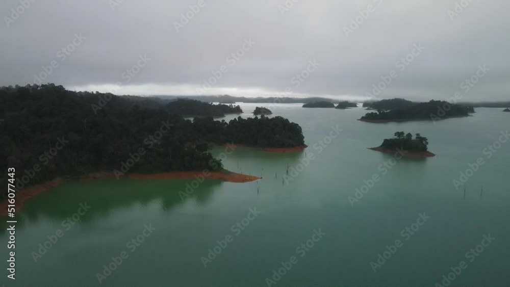 The aerial views of Khao Sok National Park in Thailand The aerial views of Khao Sok National Park in Thailand