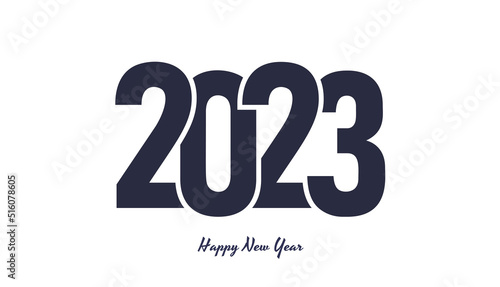 New Year's calendar with the number 2023 and the inscription. New Year's design for the cover of a calendar, poster or printed card. Vector font composition in black color