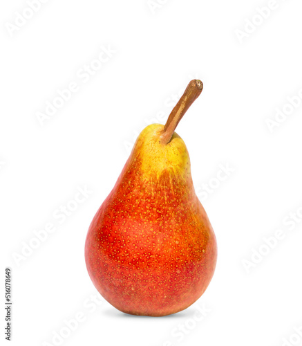 One pear isolated on white background.