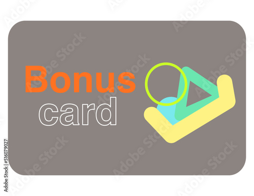 grey bonus card with light doodle geometric elemets