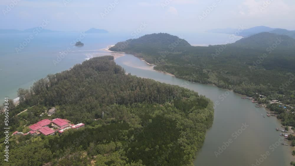 The aerial views of the area around Laem Son National Park in Thailand The aerial views of the area around Laem Son National Park in Thailand