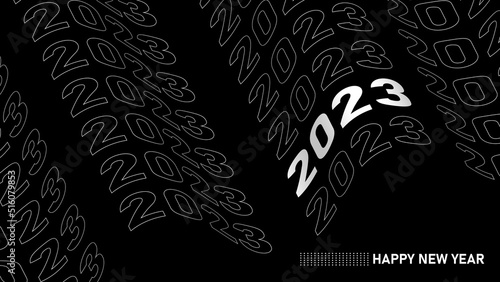 2023 distorted wavy repeating kinetic pattern. 3d wave typography