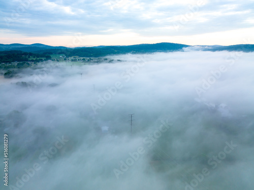 Fototapeta Naklejka Na Ścianę i Meble -  Fog Covering the Landscape