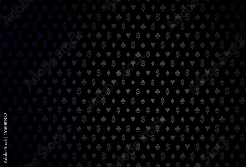 Wallpaper Mural Dark black vector layout with elements of cards. Torontodigital.ca