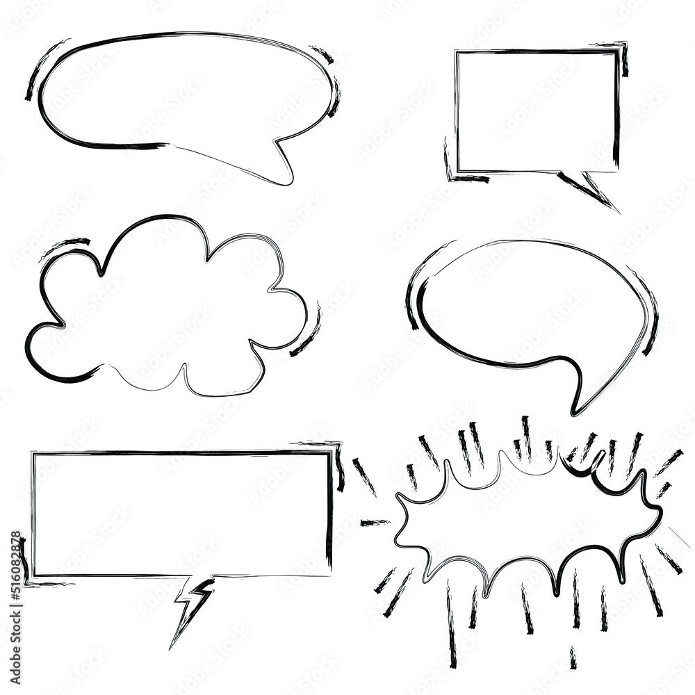 Fototapeta premium set of comic bubbles