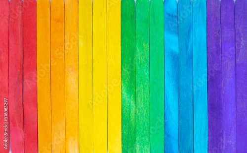 Colorful ice cream sticks with lgbtq background pride gender diversity LGBT love concept.