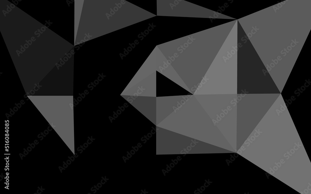 Dark Silver, Gray vector low poly cover. Dark Silver, Gray vector low poly cover.