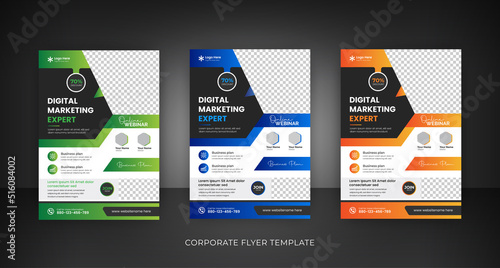 Corporate business conference flyer template Design 