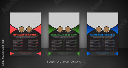Restaurant Food Menu Flyer Template Design 