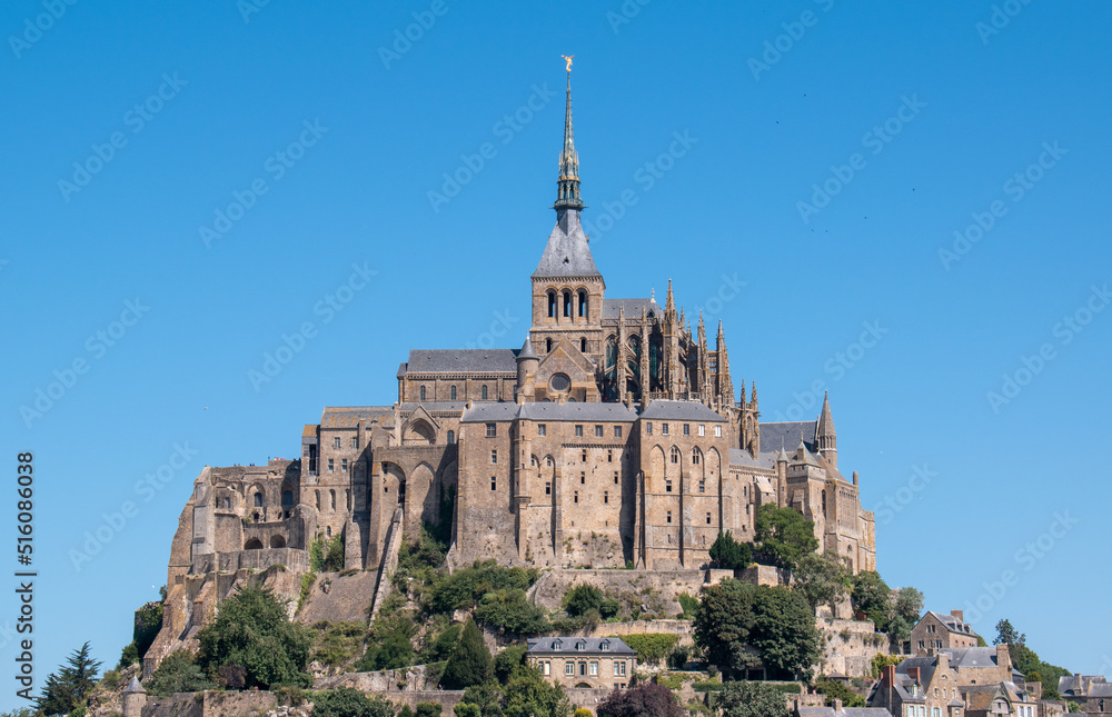 L'abbaye du Mont Saint Michel, département de la Manche - France