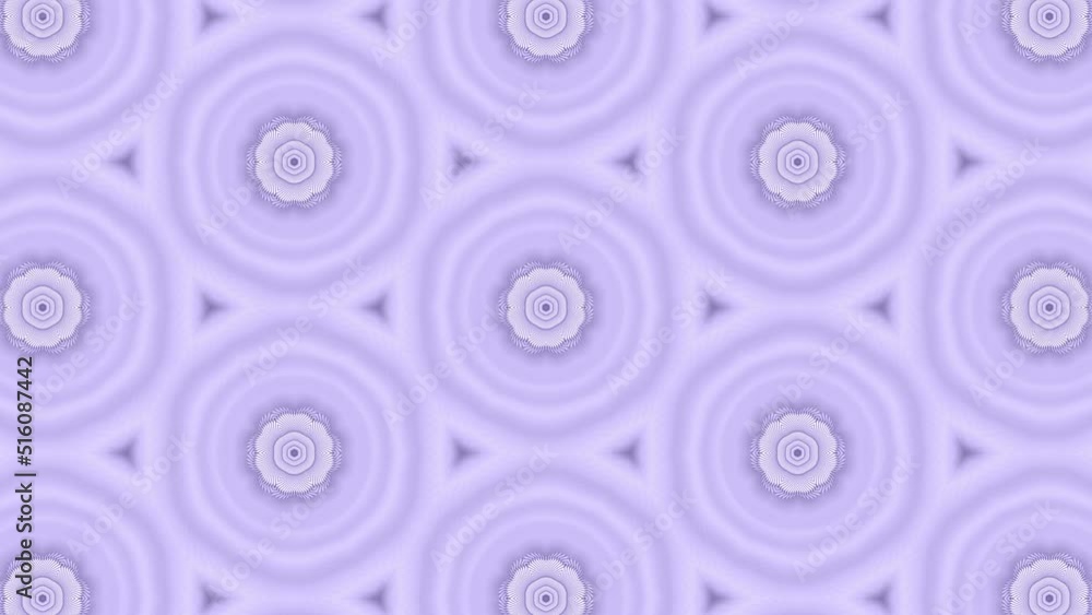 Loop background with animation of flowers and shapes blending together. In white and with variations of purple Loop background with animation of flowers and shapes blending together. In white and with variations of purple