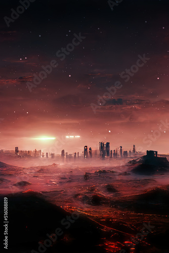 Abstract fantasy landscape ...