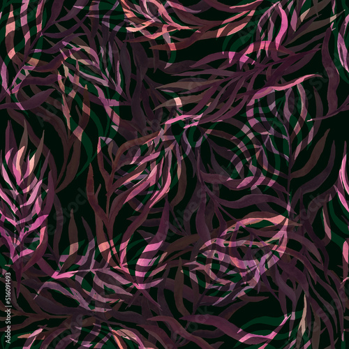 autumn branches with leaves seasonal seamless pattern