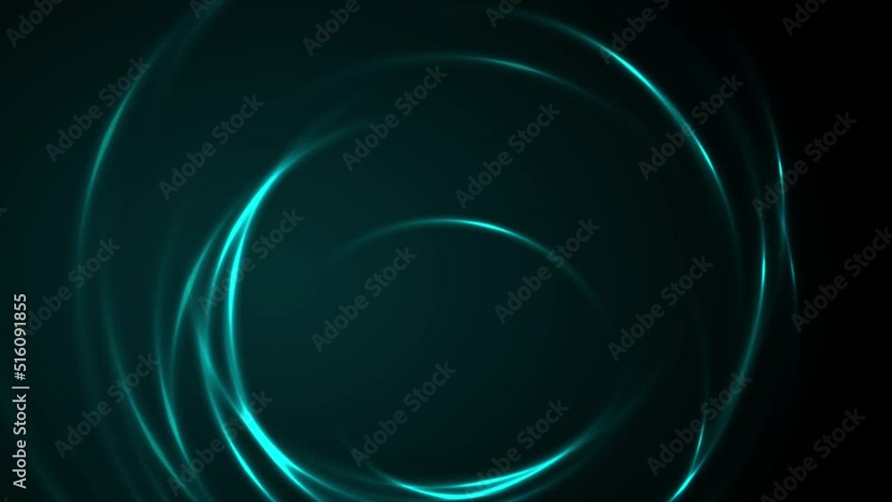 Cyan blue neon glowing shiny circles abstract background. Seamless ...