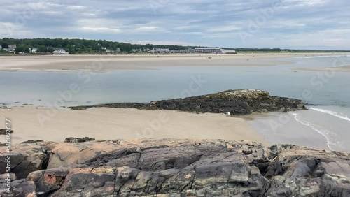 Ogunquit beach in Maine at low tide