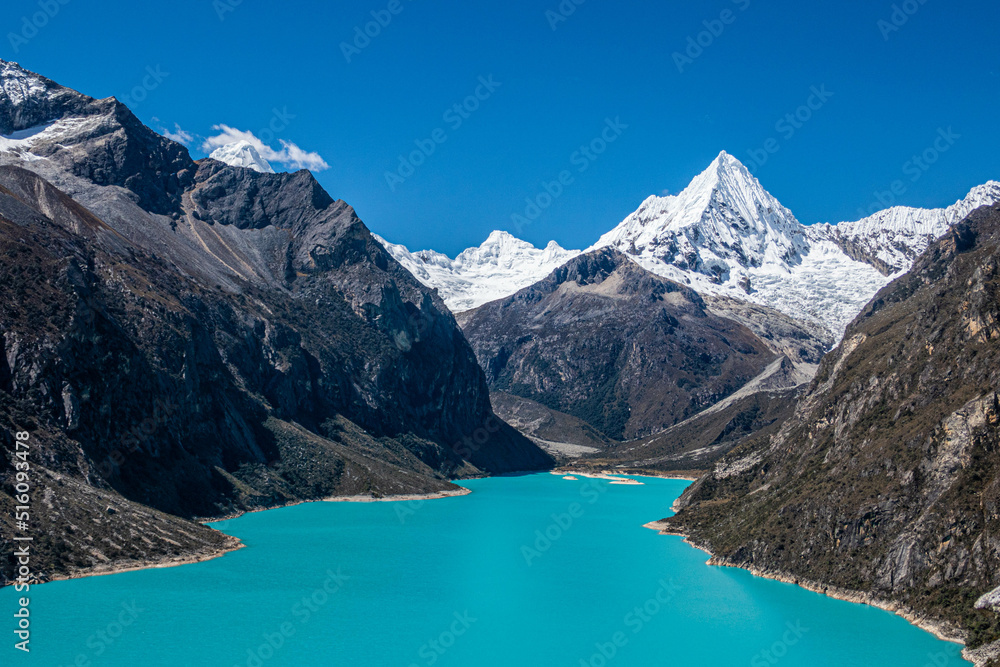 beautiful view on the laguna Paron and the 