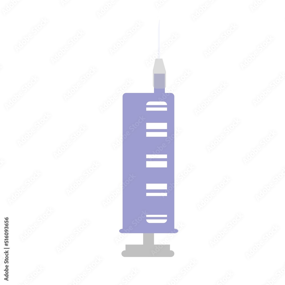 Medical syringe on a white background. Medical syringe on a white background.