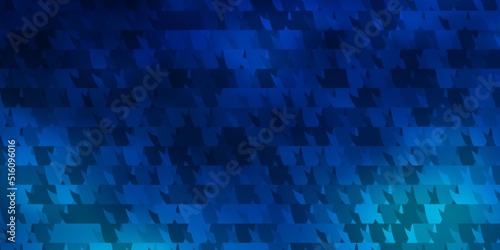 Dark BLUE vector layout with lines  triangles.