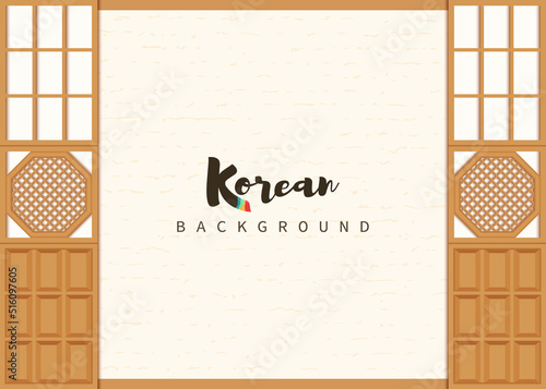 Fotografie, Obraz Vector of traditional Korean background