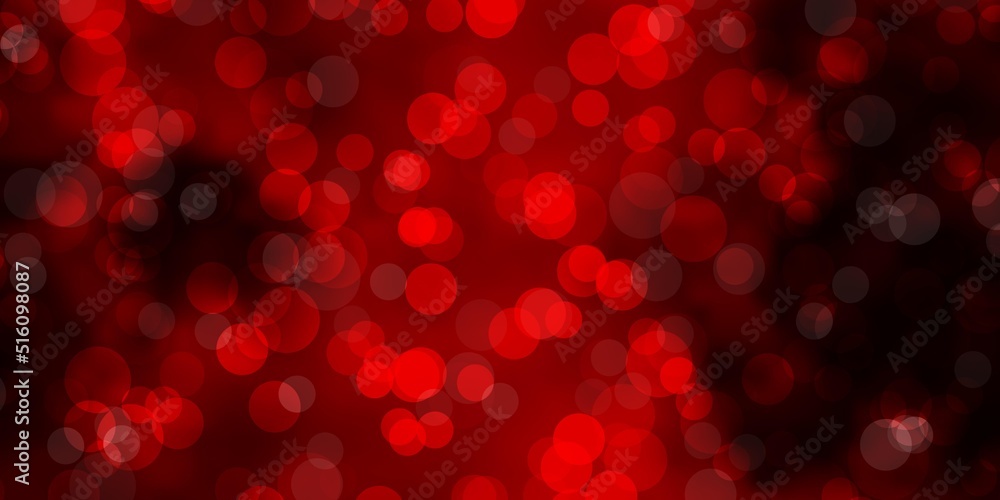 Dark Red vector background with bubbles. Dark Red vector background with bubbles.