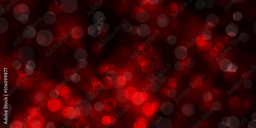 Dark Red vector background with bubbles. Dark Red vector background with bubbles.