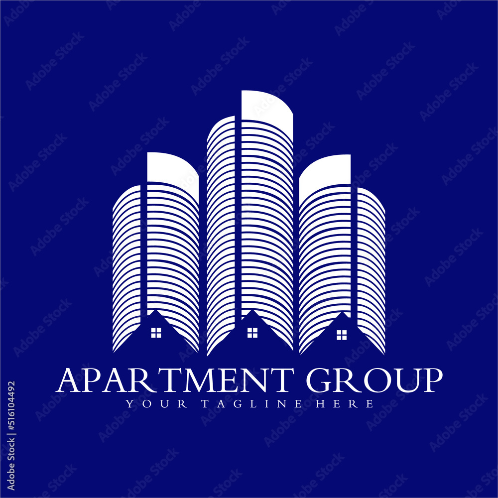 Apartment vector logos. Real estate business logo