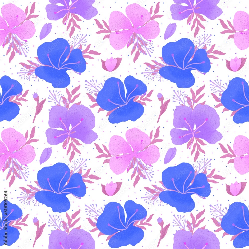 Obraz premium violet flower pattern